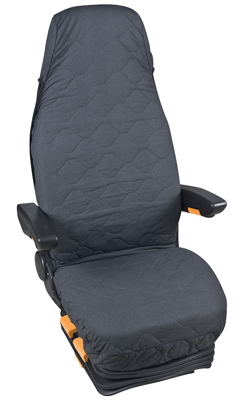 Housse universelle pour si&egrave;ge de camion en coton matelasse gris