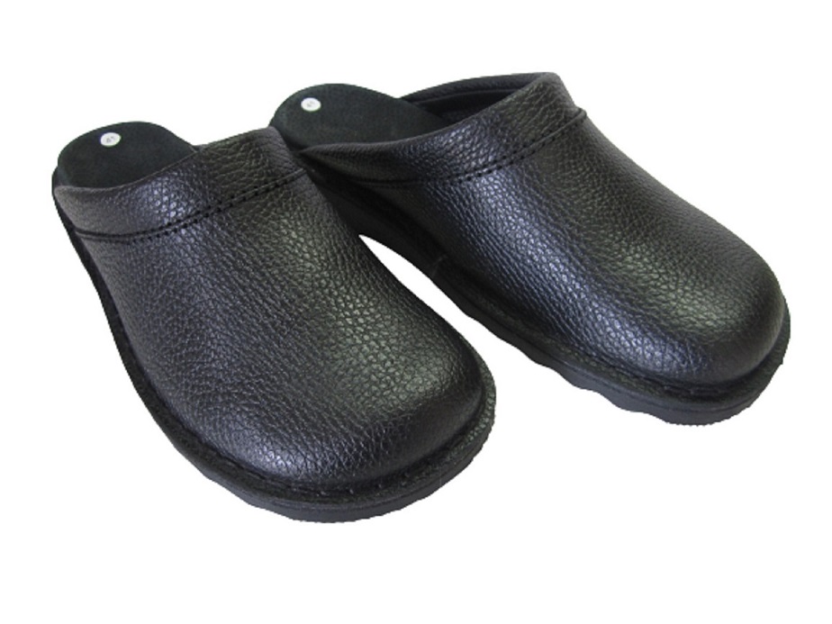 Clack noir dessus Cuir pointure 47