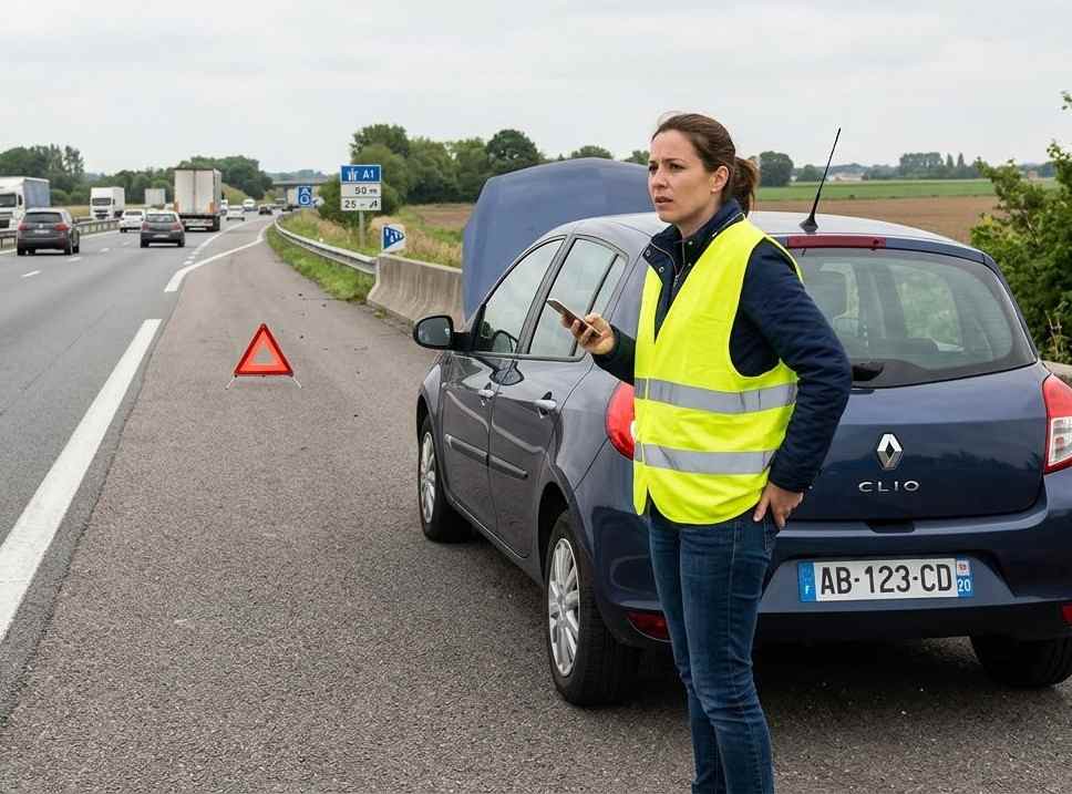 Gilet de s&eacute;curite jaune r&eacute;fl&eacute;chissant