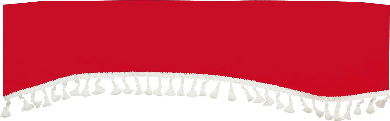 Franges de pare brise rouge 240cm x 18cm