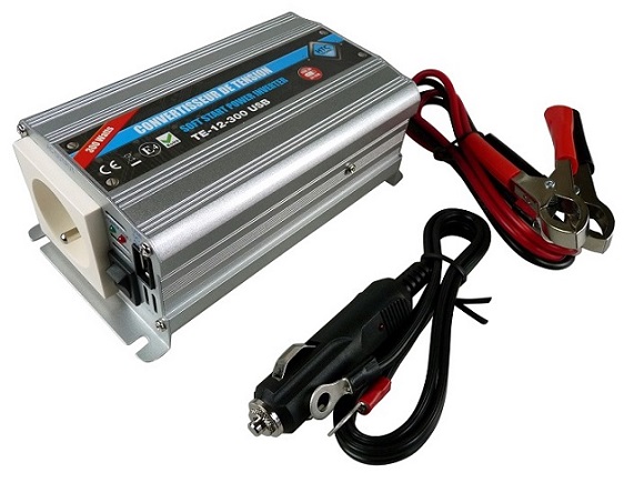 Convertisseur de tension 12V / 220V  300W avec prise USB-A  2A