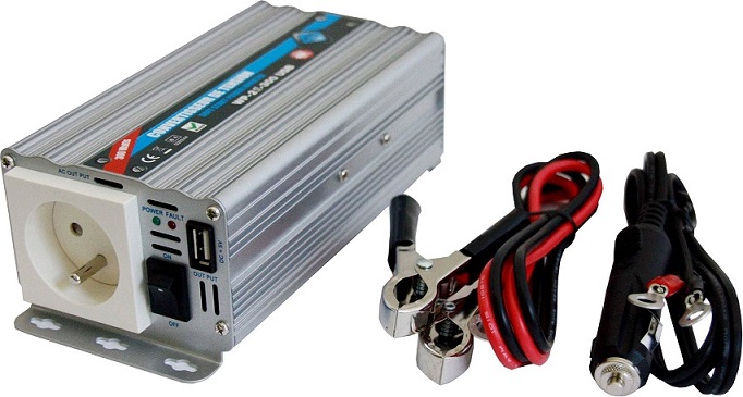 Convertisseur de tension 24V / 220V 300W avec prise USB-A  2A