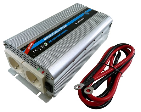 Convertisseur de tension 12V/ 220V 1000W  avec 2 prises secteur