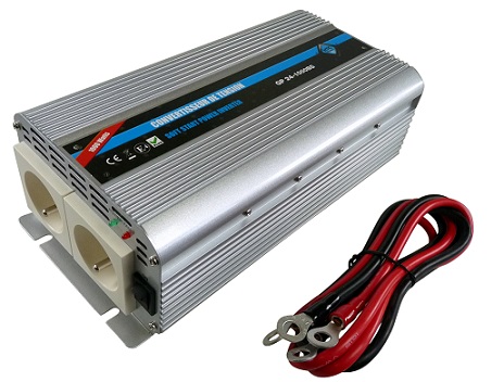 Convertisseur de tension 24V/ 220V 1000W  avec 2 prises secteur