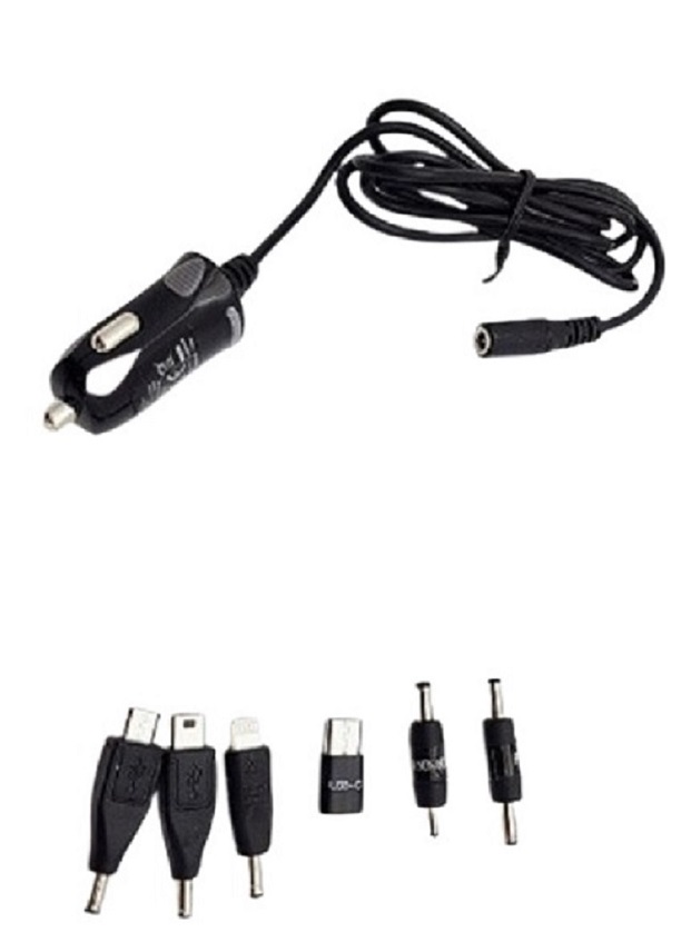 Kit chargeur allume cigare 12V / 24V 2A  avec 6 connecteurs