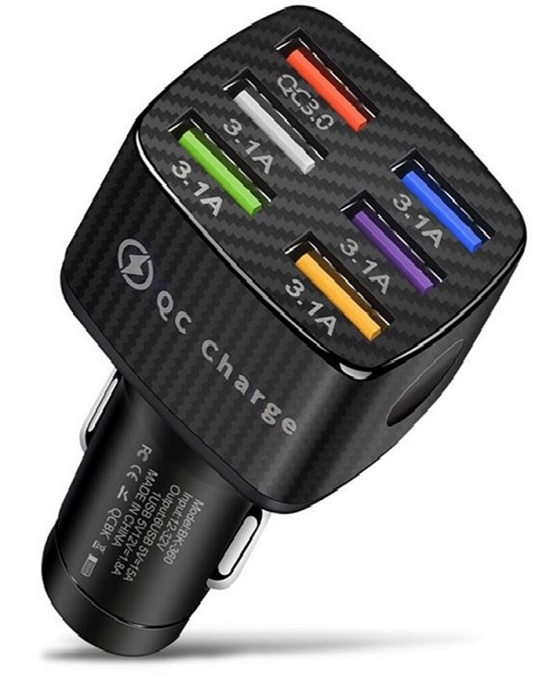 Chargeur allume cigare 12V/24V  6 USB 75W