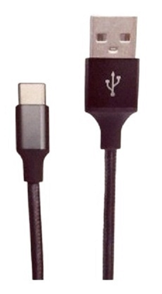 Câble de charge et de donn&eacute;es tress&eacute; 2.4A  connecteur USB A vers USB C