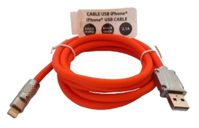 Câble de charge et donn&eacute;es USB-A vers Lightning 2.1A 