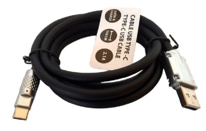 Câble de charge et donn&eacute;es USB-A vers vers USB-C&nbsp; 2.1A 