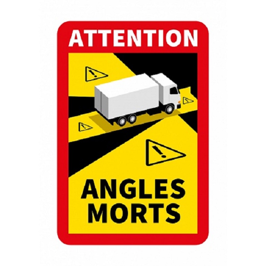 Lot de 3 stickers homologu&eacute;s Angles Mortspour camion