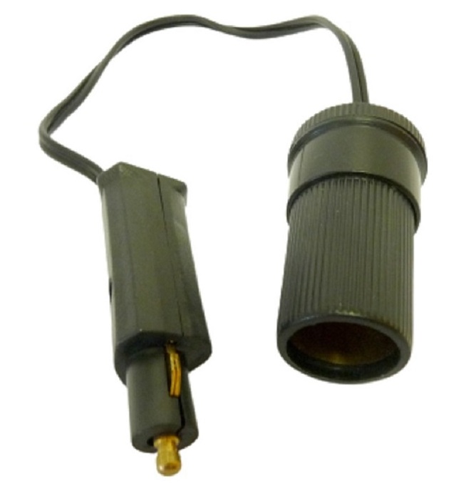 Prise din+rallonge 30cm avec  prise femelle 12V /24V