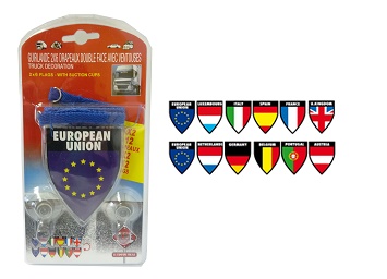 Guirlande  2 X 6 drapeaux avec ventouses