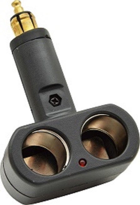 Double prise allume cigare femelle 12V / 24V en T connecteur DIN haute puissance 10A