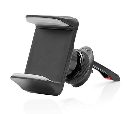 Porte t&eacute;l&eacute;phone rotatif 360&deg; &agrave; pince fixation grillle d'a&eacute;ration