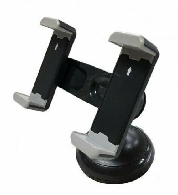 Porte 2 t&eacute;l&eacute;phones rotatifs orientable 360&deg;fixation ventouse pare brise ou tableau de bord