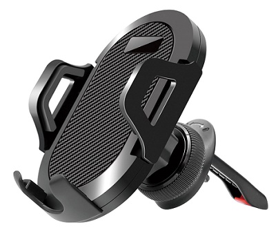 Porte t&eacute;l&eacute;phone rotatif &agrave; pince orientable 360&deg; fixation grille a&eacute;ration