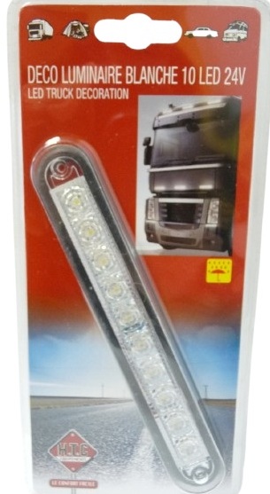D&eacute;co luminaire blanche 10 LED 12/24V