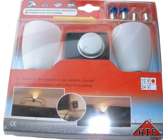 Double lumiere int&eacute;rieure variable + ampoules 12V