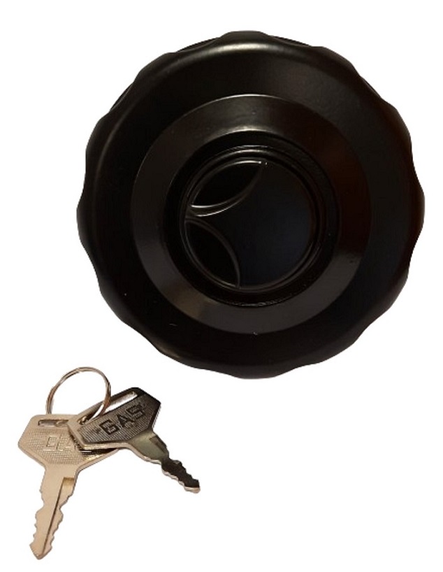 Bouchon de r&eacute;servoir pour Poids Lourd en m&eacute;tal noir diam&egrave;tre 80 mm livr&eacute; avec deux clefs
