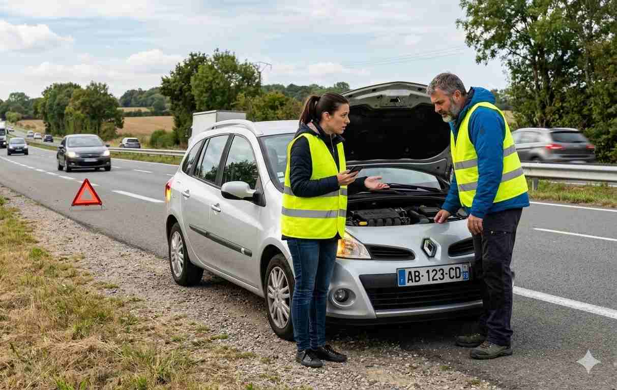 KIT DE SECURITE  AVEC 1 TRIANGLE + 2 GILETS DE SIGNALISATION TAILLE XL