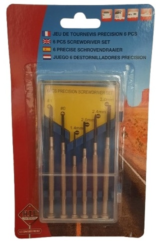 Jeu de 6 tournevis de pr&eacute;cision