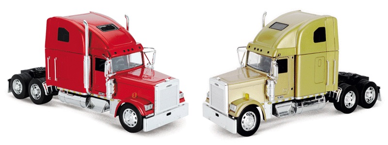 Tracteur Ne Rray 1/32&egrave;me FREIGHTLINER CLASSIC rouge ou argent