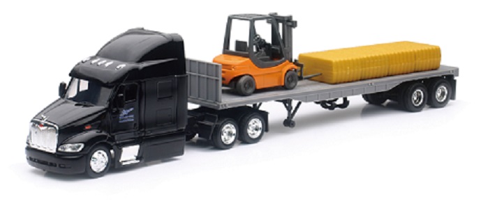 Camion 1/43&egrave;me PETERBILT 387 chariot + foin