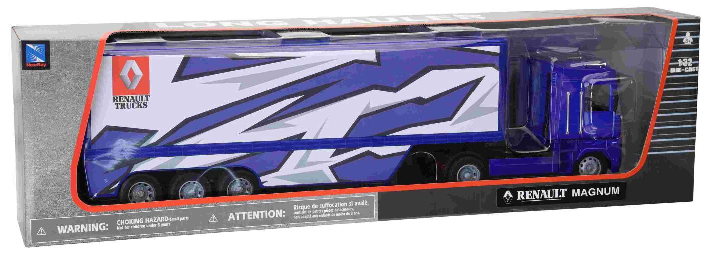 Camion 1/32&egrave;me RENAULT MAGNUM avec remorque