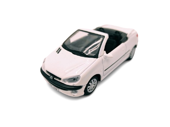 PEUGEOT 206 CC CARARAMA  1/43&egrave;me blanche d&eacute;capotable