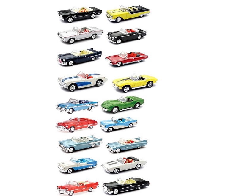 Assortiment 24 voitures 1/43&egrave;me am&eacute;ricaine Vintage