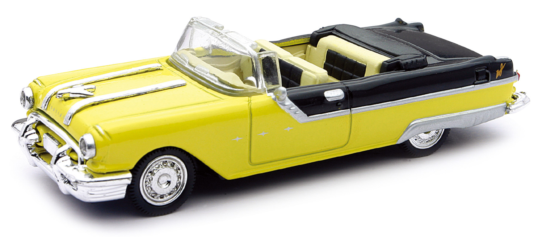 Voiture americaine pontiac starchief 1955 jaune 1/43&egrave;me