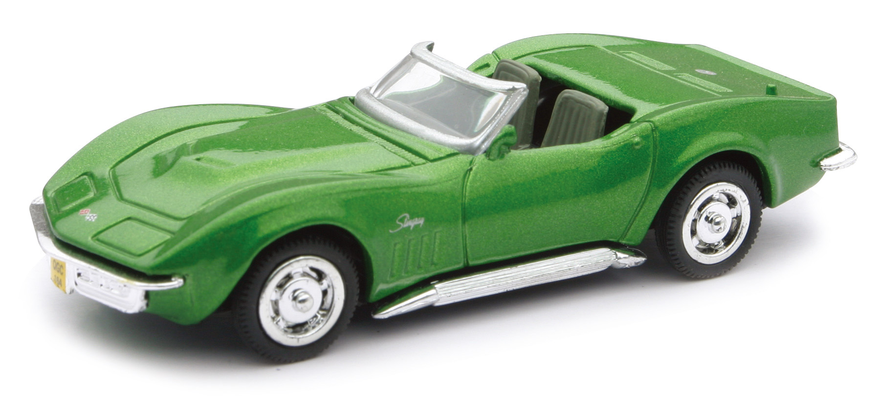 Voiture americaine Chevrolet Corvette 1969 verte 1/43&egrave;me