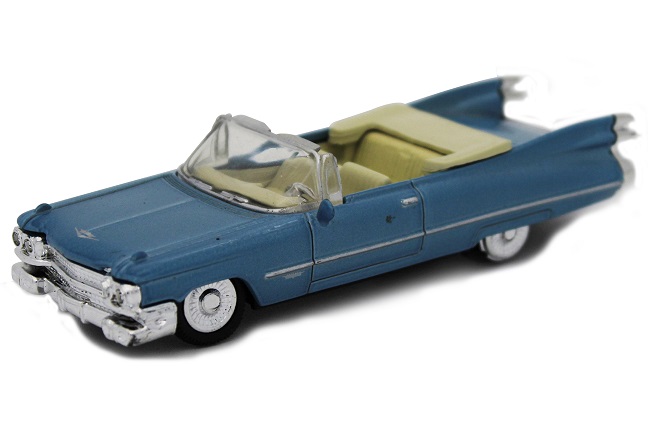 Voiture americaine Cadillac series 62 1959 bleu ciel 1/43&egrave;me