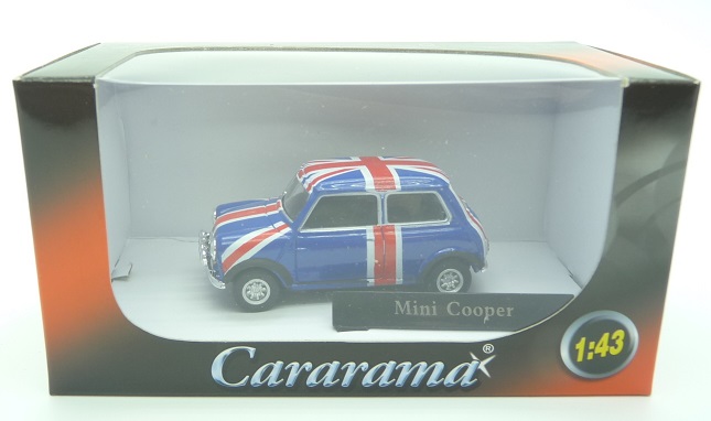 Voiture vintage Mini Cooper Union Jack 1/43&egrave;me