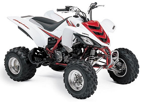Quad Yamaha Raptor 660R blanc  &agrave; l &eacute;chelle 1/12&egrave;me.