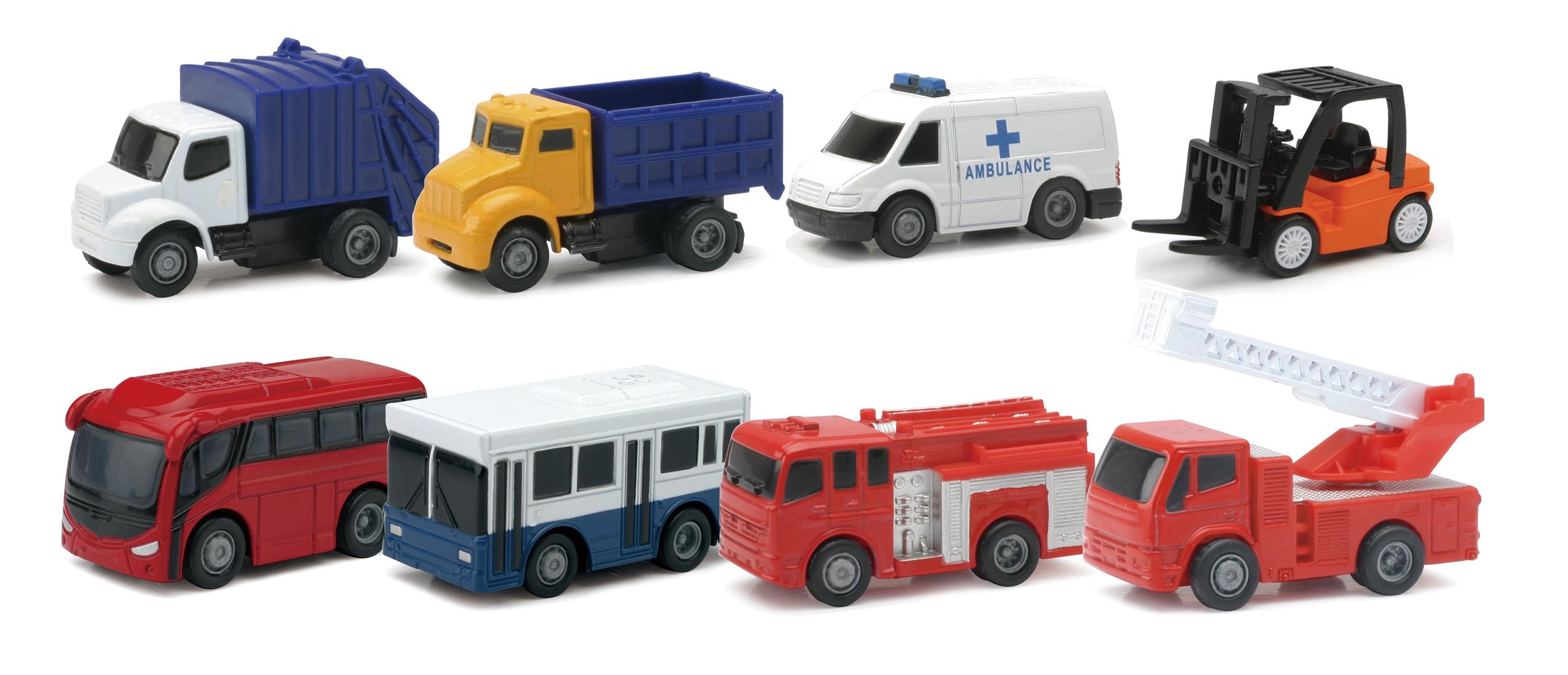 Pr&eacute;sentoir 24 v&eacute;hicules de service r&eacute;tro friction